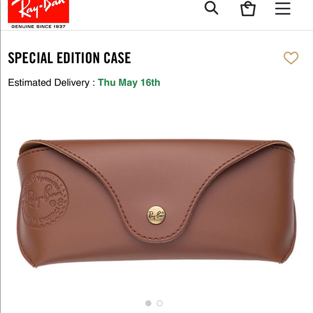 Ray-Ban special edition brown leather case - Picture 1 of 4